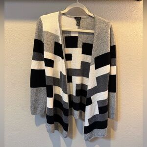 Only Mine Women's Cashmere & Wool Open Front Cardigan Sweater Size Petite Large